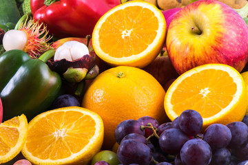 Obraz na płótnie Canvas Nutritious fruit and vegetables organic for healthy