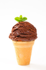 Chocolate ice cream cone