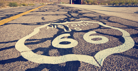 Route 66, symbol of the nostalgic highway of the USA