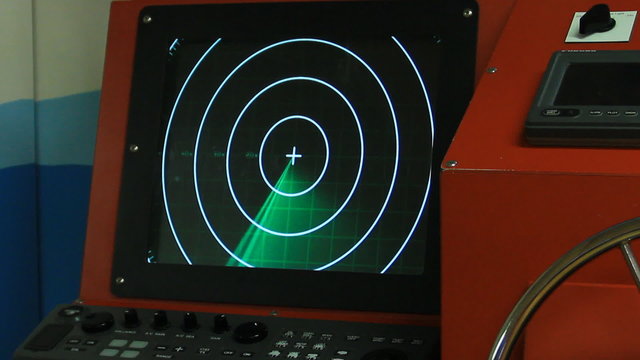 Loop of a radar screen displaying