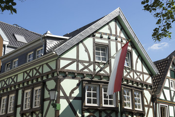 Fototapeta na wymiar Fachwerkhäuser in Linz am Rhein, Deutschland