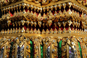 Fototapeta premium Beautiful multi-color mosaics of the temple wall