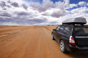 Fototapeta na wymiar Desert drive