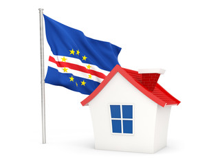 House with flag of cape verde