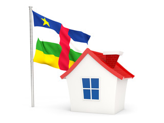 House with flag of central african republic