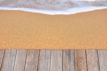 Wooden Floor at Beach.