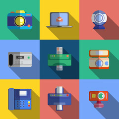 office equipment . set of vector icon