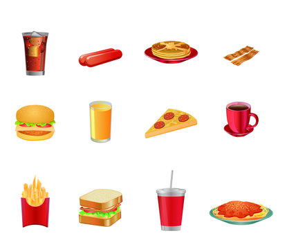 Fast food and snacks vector image