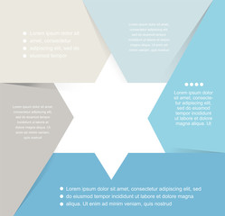 David Star design template and infographics, abstract background