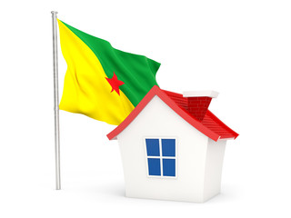 House with flag of french guiana
