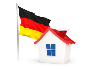 House with flag of germany