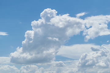 light through beautiful cumulus cloud with sky background
