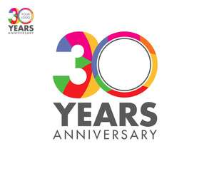 colorfull anniversary logo 30