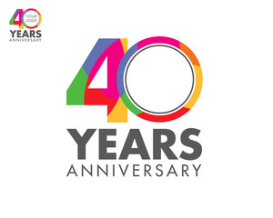 colorfull anniversary logo 40