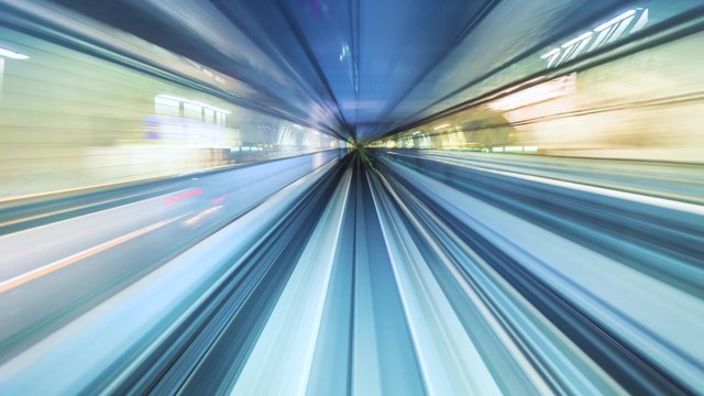 Hyperlapse through Tokyo tunnels via the automated guideway transit