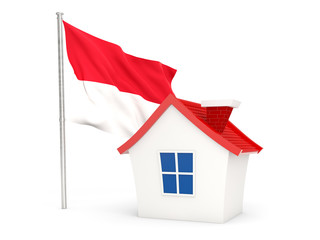 House with flag of monaco