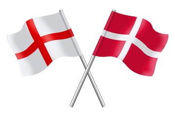 Flags of England and Denmark