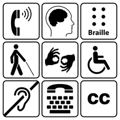 disability symbols and signs collection