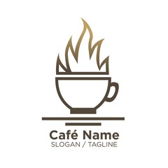 Coffee Cafe logo icon vector