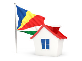 House with flag of seychelles