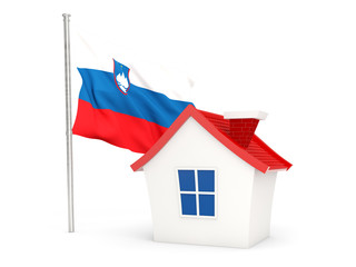 House with flag of slovenia
