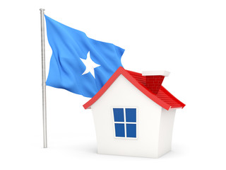 House with flag of somalia