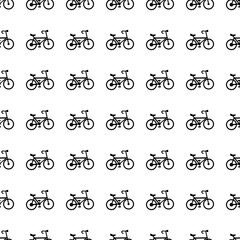 Bicycle seamless pattern. Vector