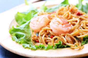 Shrimp spaghetti