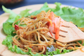 Shrimp spaghetti