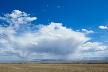 Obraz premium Hot day in Altai steppe in summer