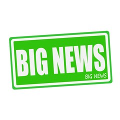 BIG NEWS white stamp text on green