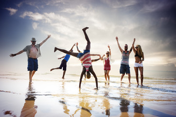 Friendship Freedom Beach Summer Holiday Concept
