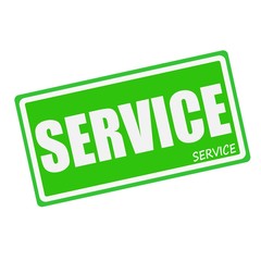 Fototapeta premium SERVICE white stamp text on green