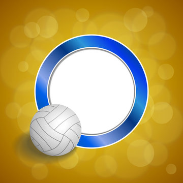 Background abstract volleyball blue yellow ball circle frame illustration vector