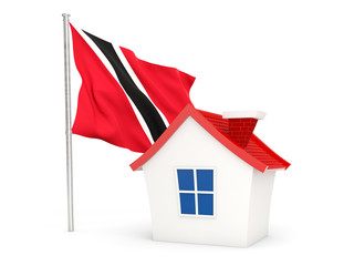 House with flag of trinidad and tobago
