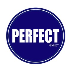 PERFECT white stamp text on blue