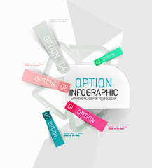 Fototapeta premium Colorful fresh sticker infographics