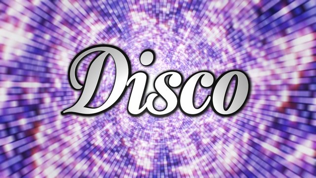Disco Text and Disco Dance Background, Loop, with Alpha Channel, 4k