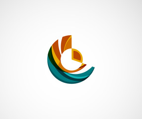 Statistics company logo design. Vector illustration. 