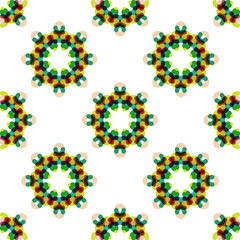 Seamless vector geometric abstract pattern. Creative round