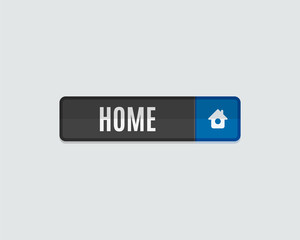 Home web button, flat design