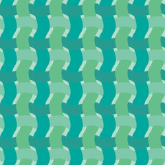 Seamless pattern of knitting green line