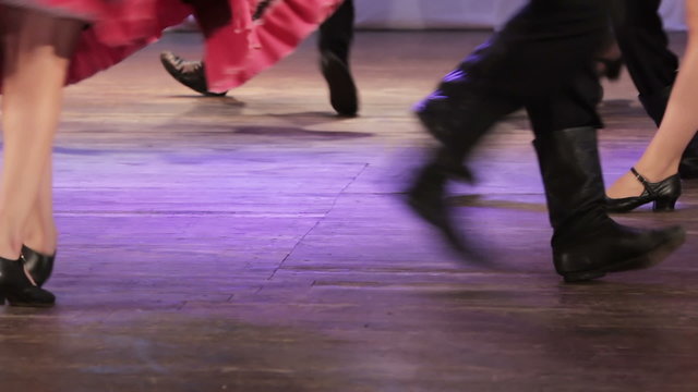 Russian folk dance on stage