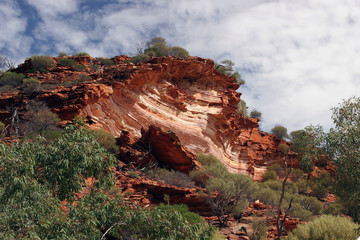 Red rocky cliffs and Kalbarri National Park Australia