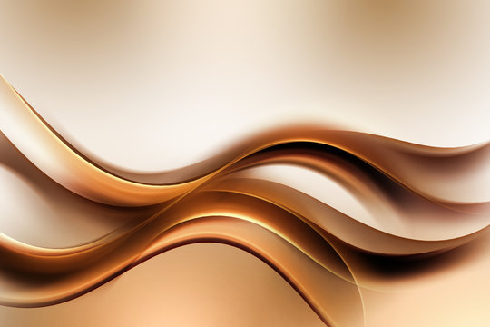 Fototapeta Dark Gold Amazing Abstract Waves Background