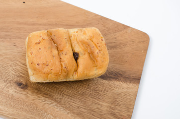 fresh home made raisin bread