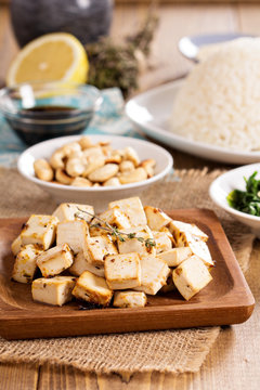Baked tofu with spices