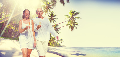 Couple Honeymoon Tropical Beach Romantic Concept