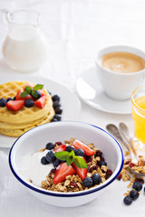 Breakfast bowl with homemade granola