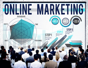 Online Marketing Global Business Strategy Concept